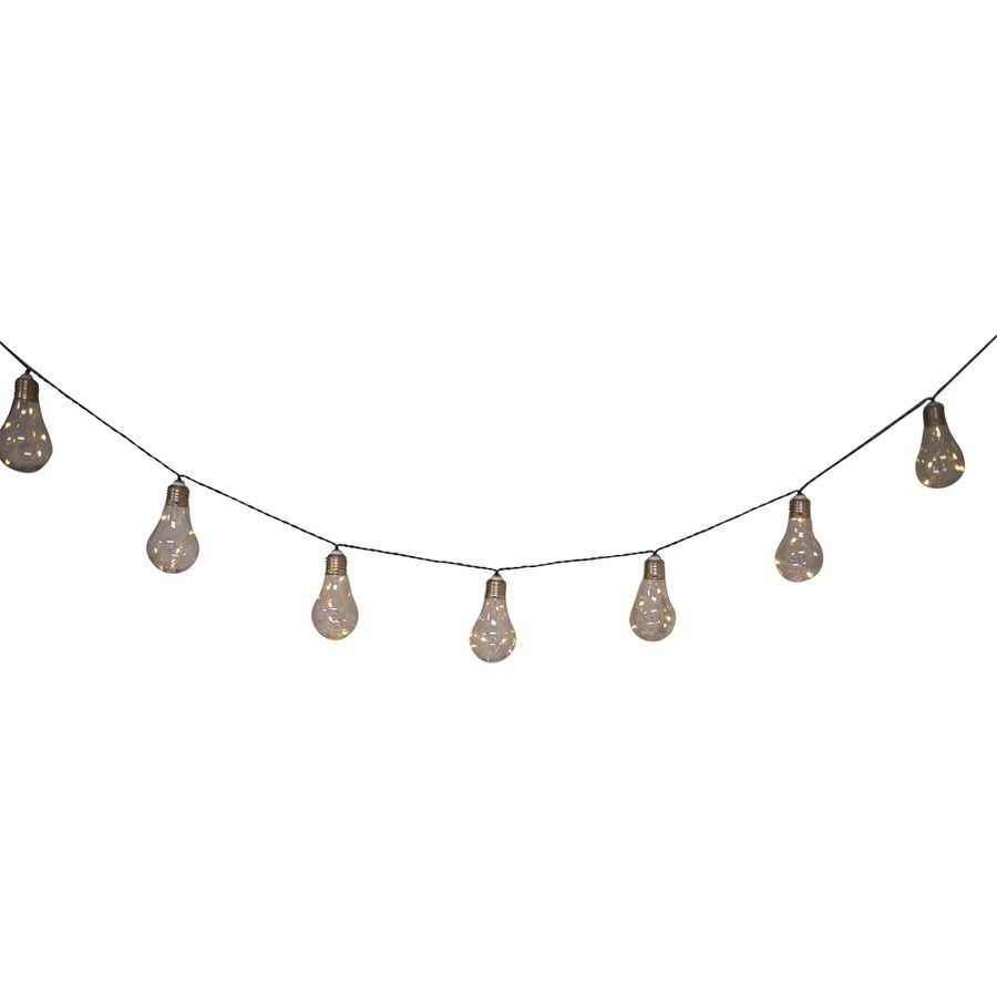 LED/Solar Lichterkette Glühbirne - IP44, warmweiss, 3W