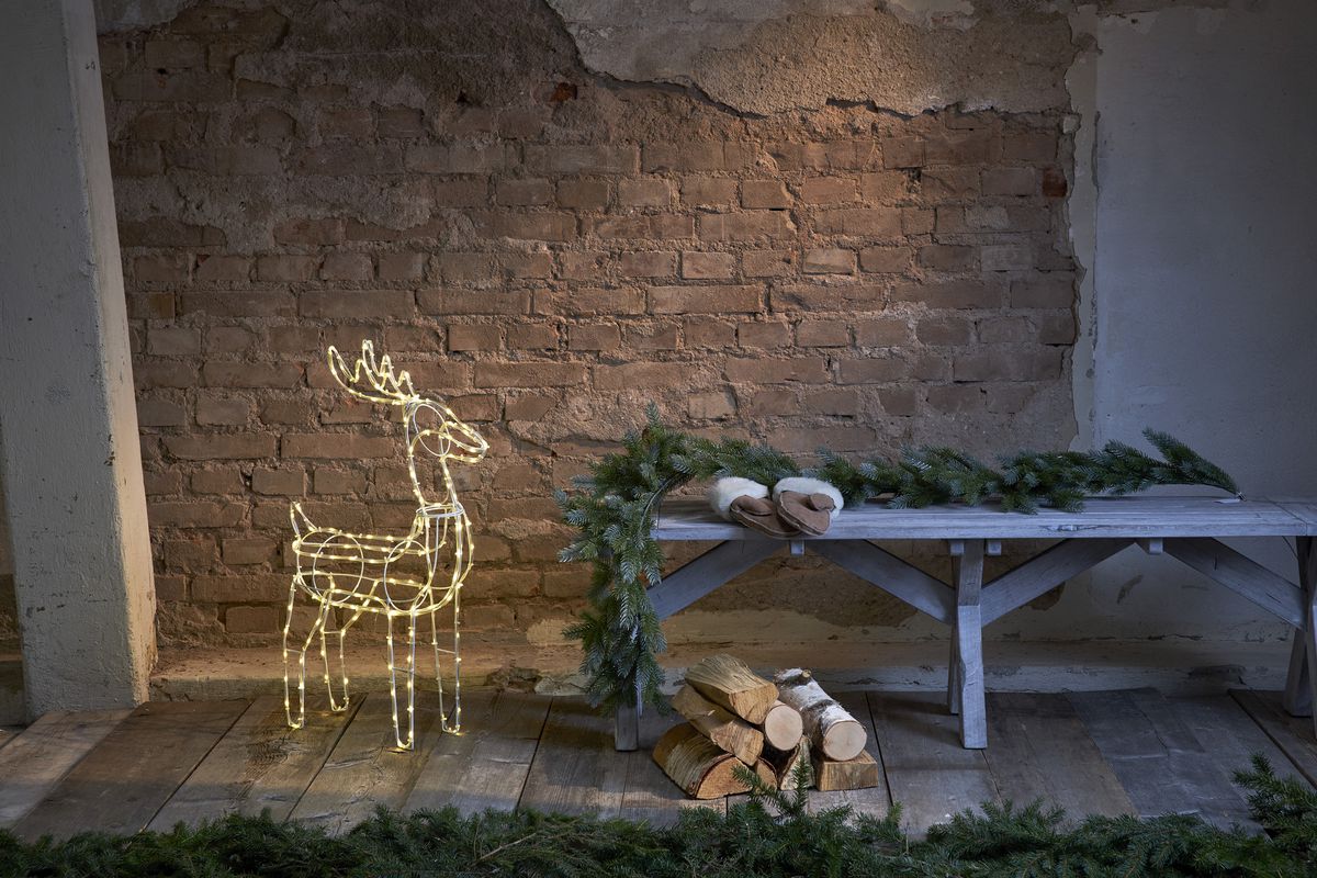 Silhouette Tuby Deer - IP44, Warmweiss, 160 LED