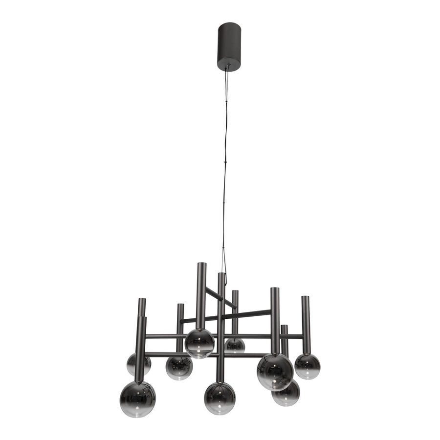 9er LED Pendelleuchte  SINGAPUR : 65cm schwarz - IP20, LED-Modul, Schwarz