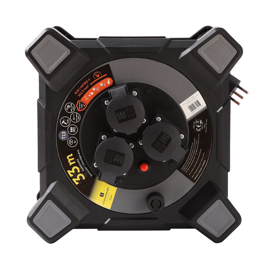 Kabelbox Kunststoff T13 IP55 33m - EPR-PUR H07BQ-F 3G1.5mm2 3xT13 Steckdosen