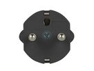 Reiseadapter CH-SchuKo - CH-T23 nach Schuko, 16A, kein Kinderschutz, schwarz
