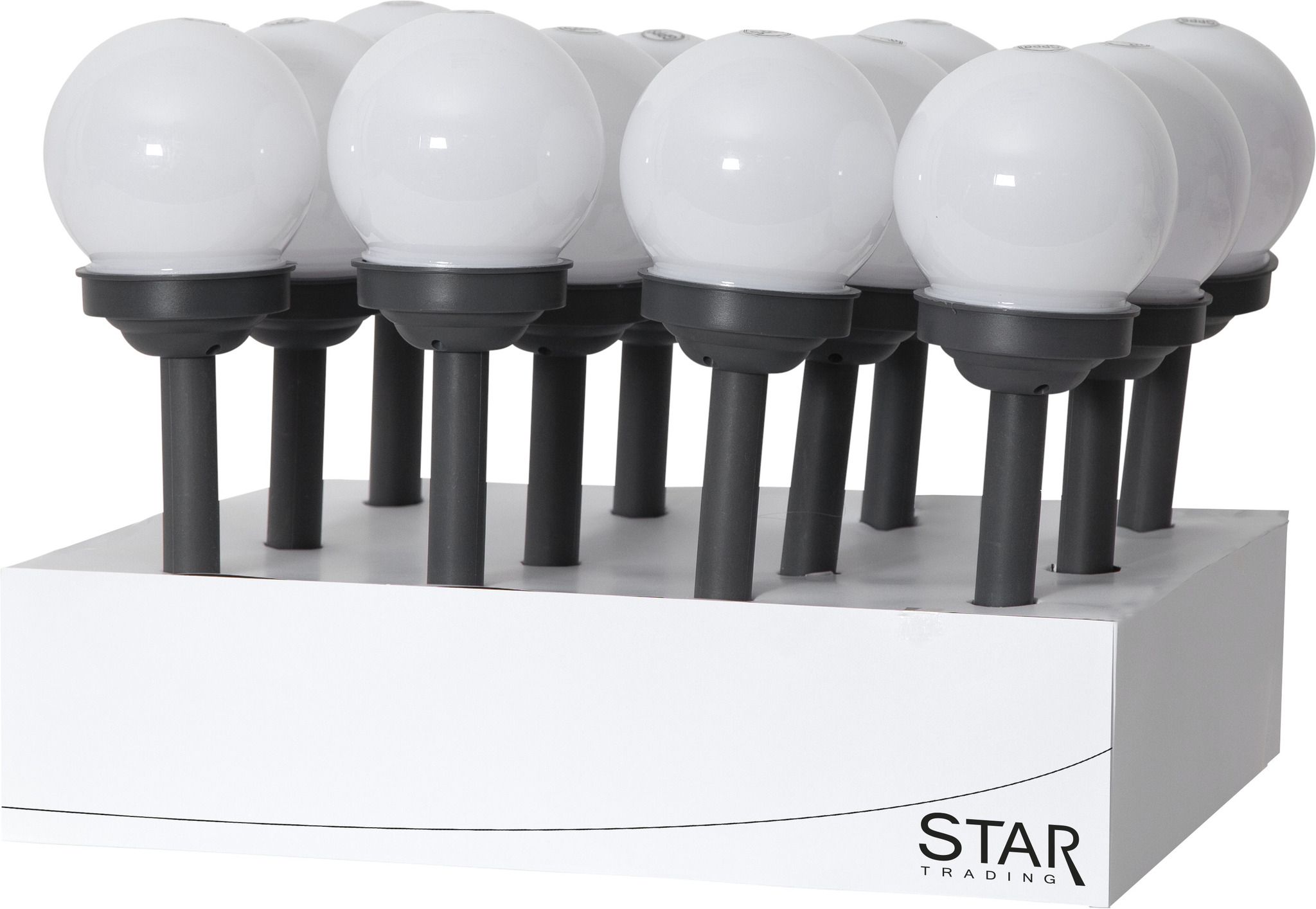 Display Solar Lights Globus - Weiss, Lichtfarbe Warmweiss