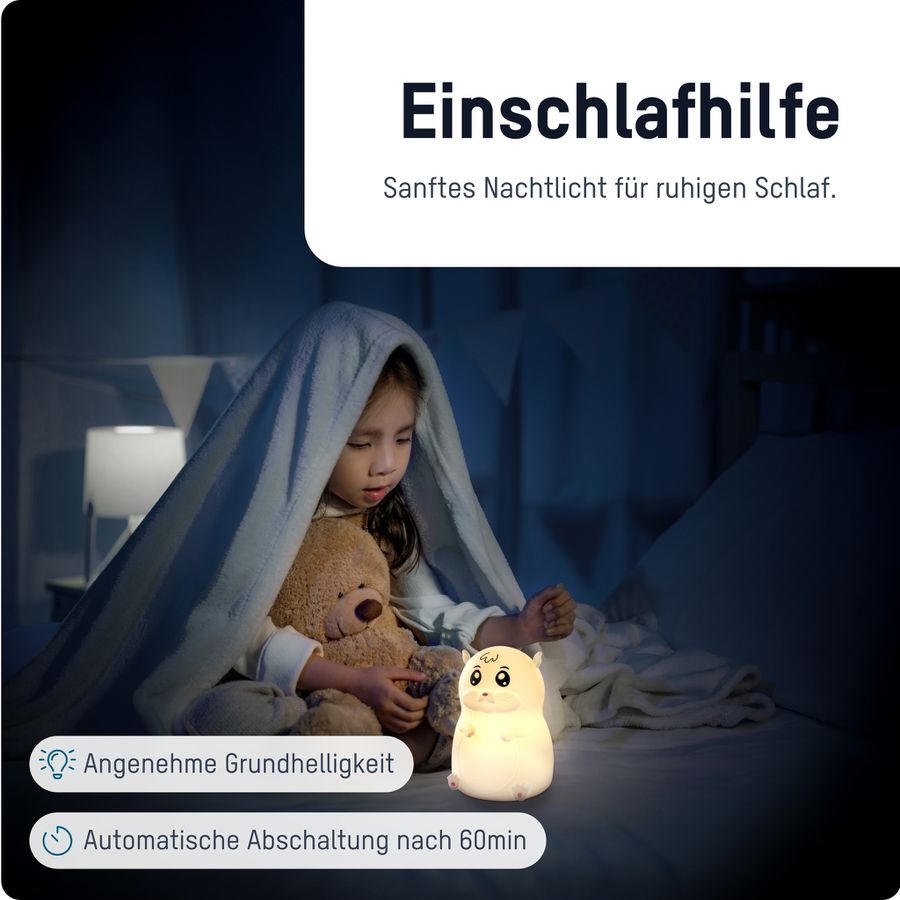 Nachtlicht Hamster - 0.2W, IP20, USB-Ladung