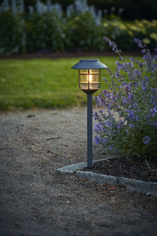 Solar Poller-Leuchte Filippa - Graphite, Lichtfarbe Warmweiss
