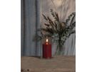 LED Pillar Kerze Flamme - Indoor, Rot, 15cm Höhe, Timerfunktion