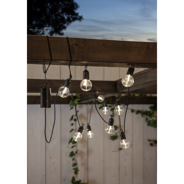 Lichterkette Fiesta - IP44, Warmweiss, 10 LED's, 360cm