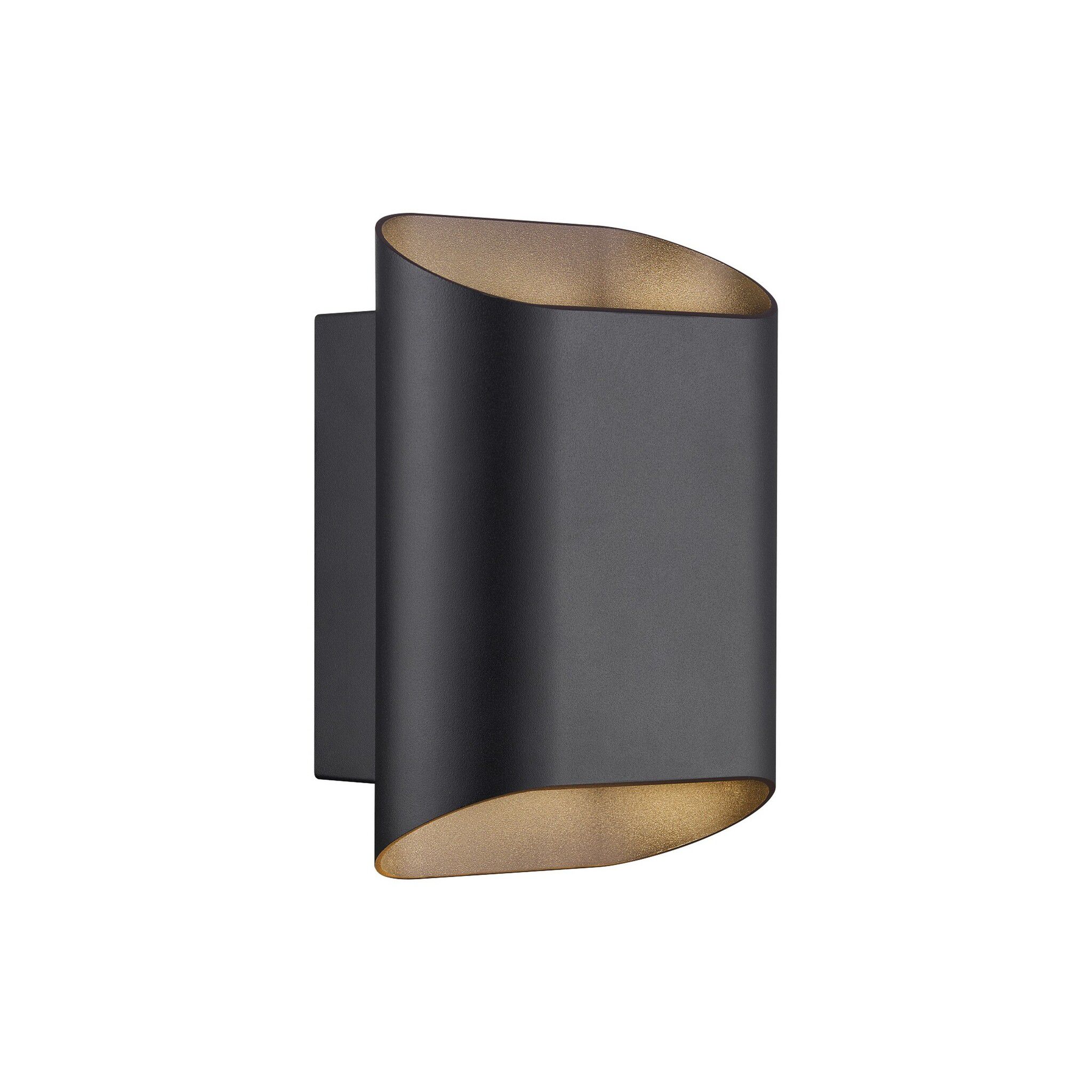 Wandleuchte Nico 22 Round Maxi  Schwarz - 15W, GU10, IP54