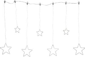 Vorhang Lichterkette Dew Drop Stars - IP20, Warmweiss, 84 LED