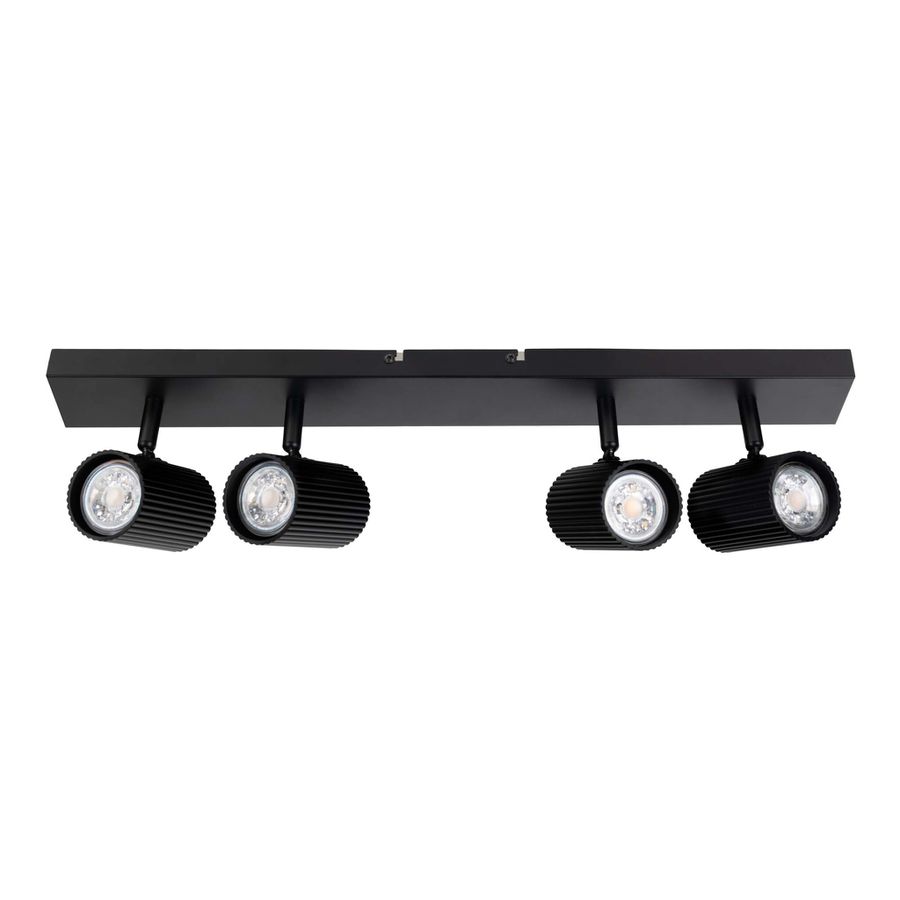 4er Spot-/Deckenleuchte  TINNIS  L: 56cm schwarz - IP20, GU10, Schwarz
