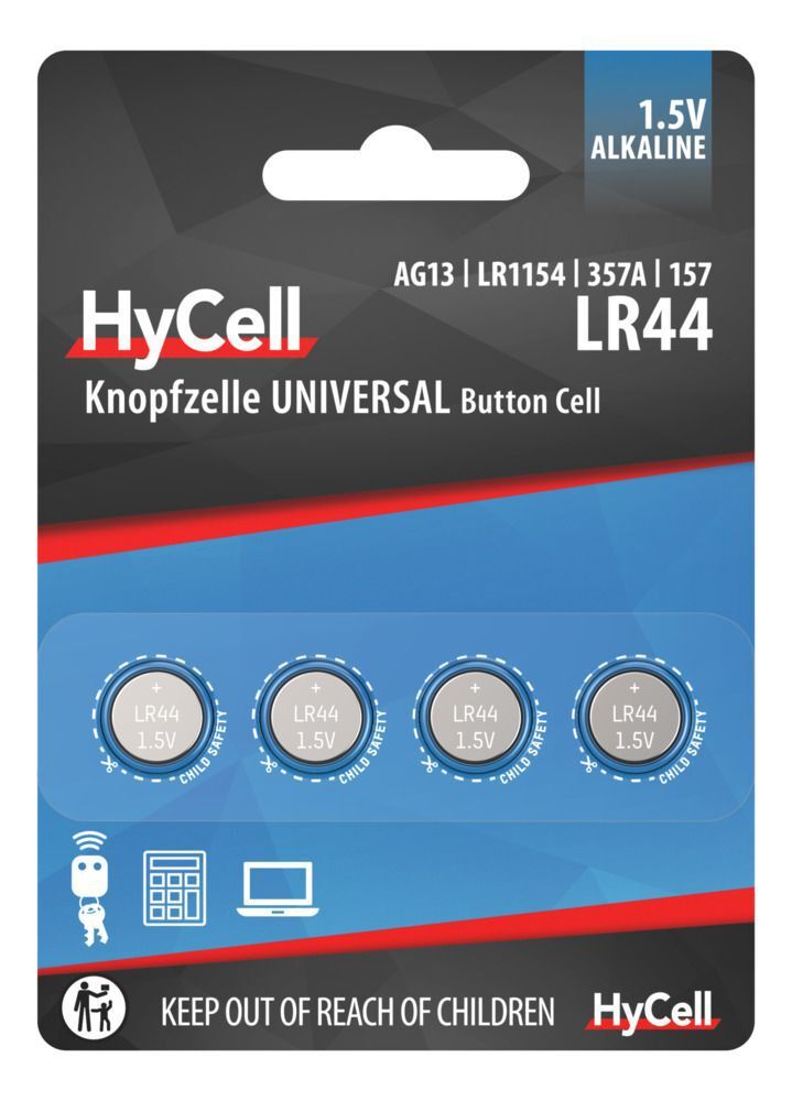 Alkaline Knopfzellen LR44 / LR1154 / AG13 - Alkaline Knopfzellen LR44 / LR1154 / AG13