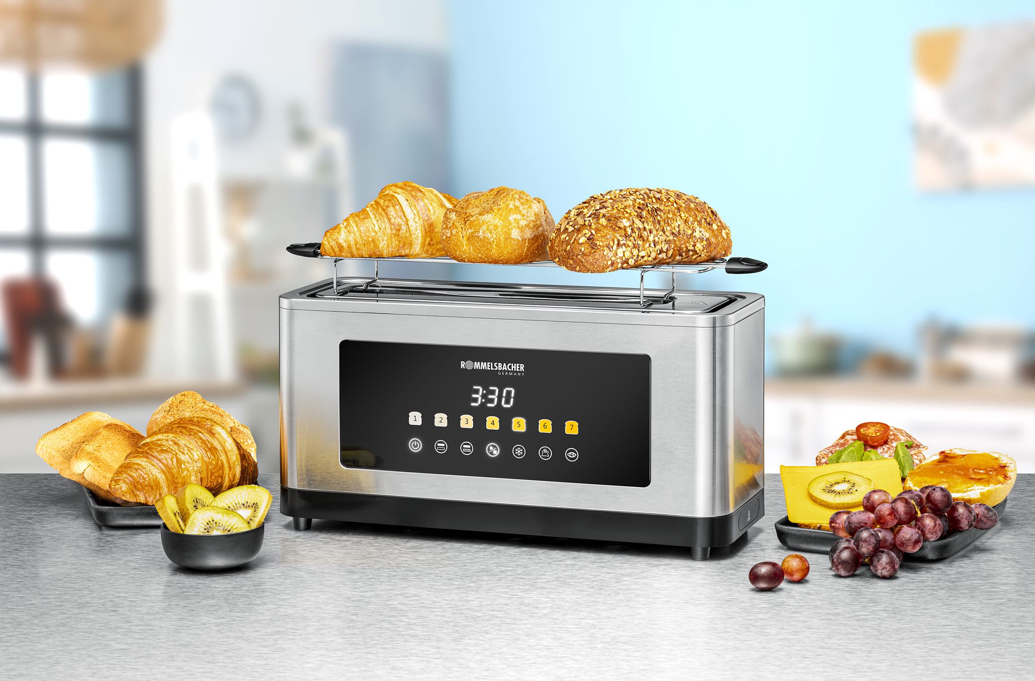Toaster TOL 1000 - 1000W, 230V, Schwarz/Silber
