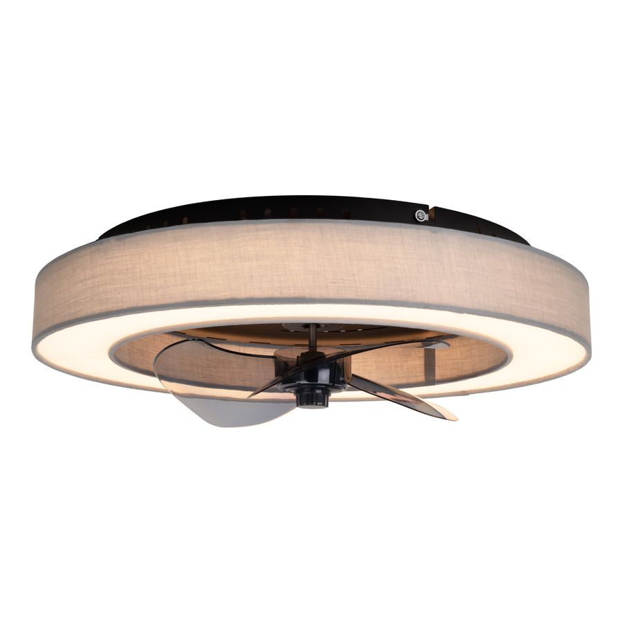 LED-CCT Deckenleuchte  VALENTO  inkl. Ventilator : 51cm grau - IP20, LED-Modul, Grau