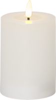 LED Pillar Kerze Flamme Flow - Indoor, Weiss, 12.5 cm höhe, Timerfunktion