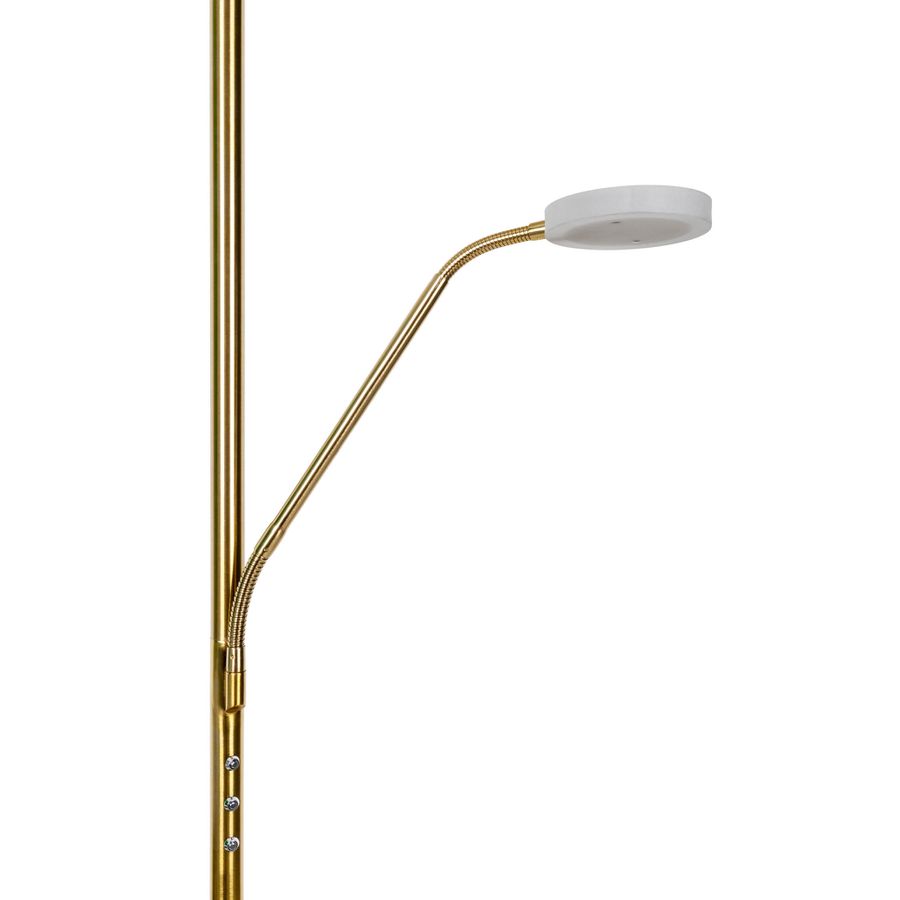 LED-CCT Stehleuchte  SAMIRO  inkl. Lesearm H: 180cm messing matt - IP20, LED-Modul, Messingmatt