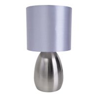 Tischleuchte Aurum H: 33 cm stahl-blank grau - E14, 40W, IP20