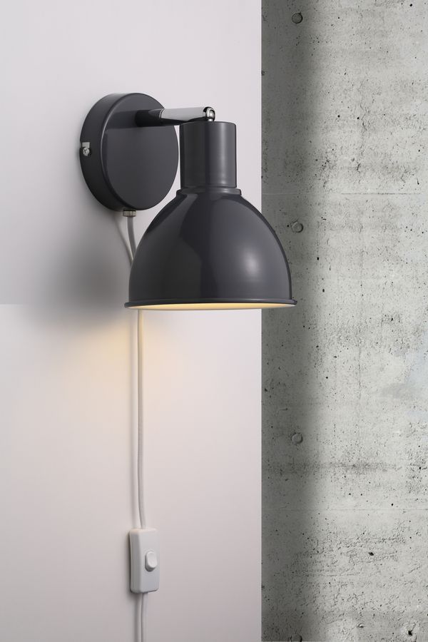Wandleuchte POP (Anthrazit) - E27, max. 18W, IP20, anthrazit, nicht dimmbar, exkl. Leuchtmittel, L=190mm, B=190mm, H=200mm