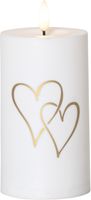 LED Memorial Kerze Flamme Heart - IP44, Warmweiss, 1 LED