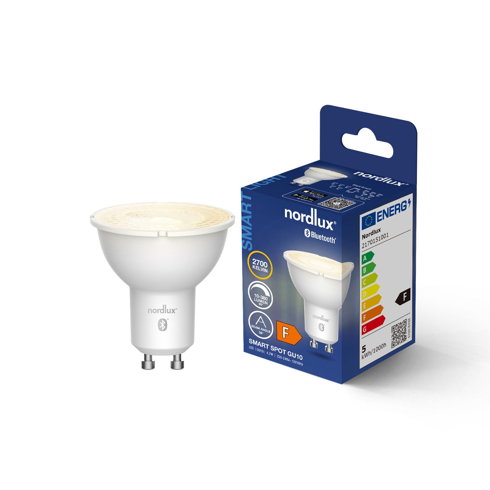 LED-Leuchtmittel Smart, GU10, 4,7W, Weiss - 4.7W ,2700K, IP20