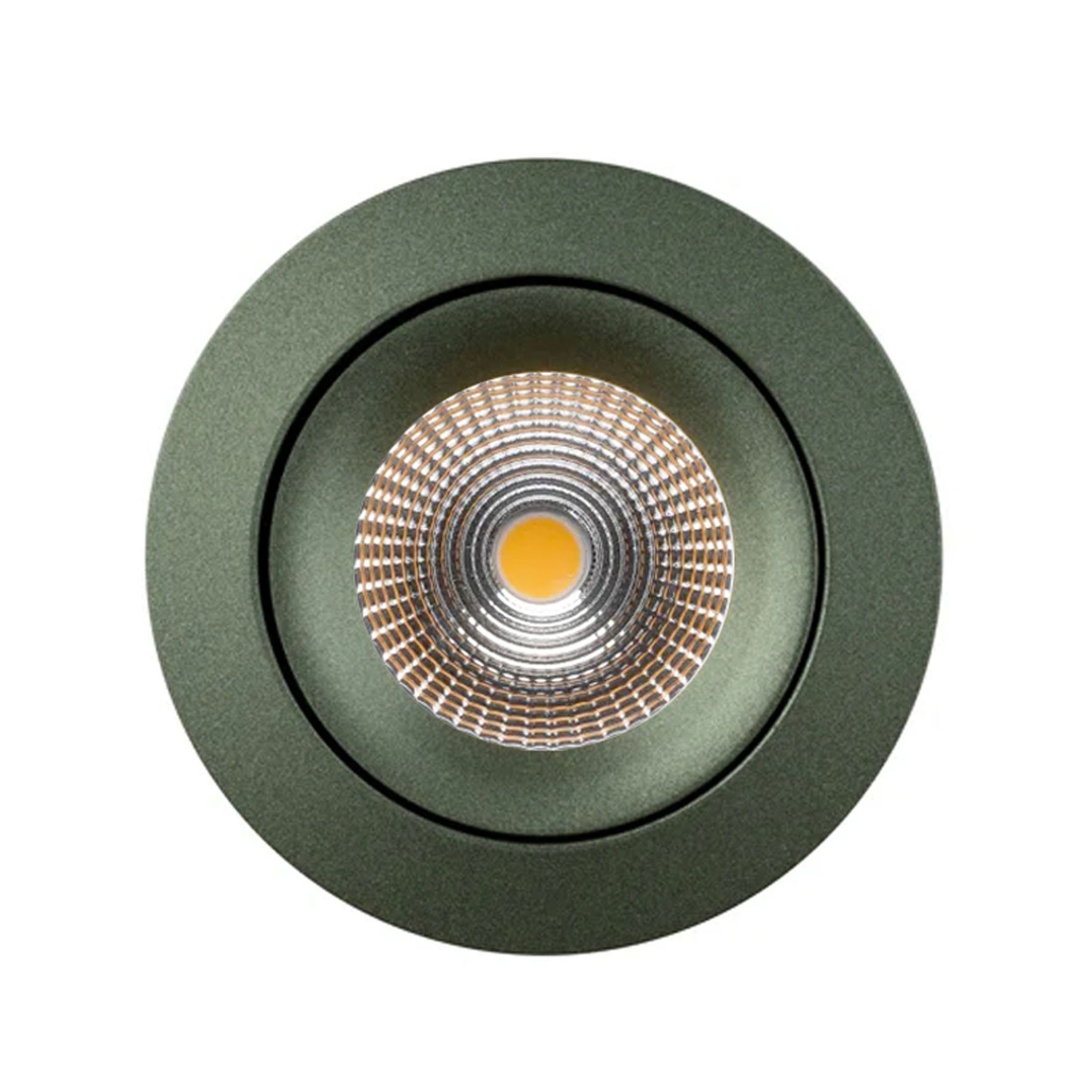 LED Einbauspot-Set ONE 360 SUNLIKE (3000K) - 8W, 458lm, 3000K, IP44, CRI 98, 36°, grün, dimmbar, D=90mm, H=45.4mm, BL=68mm