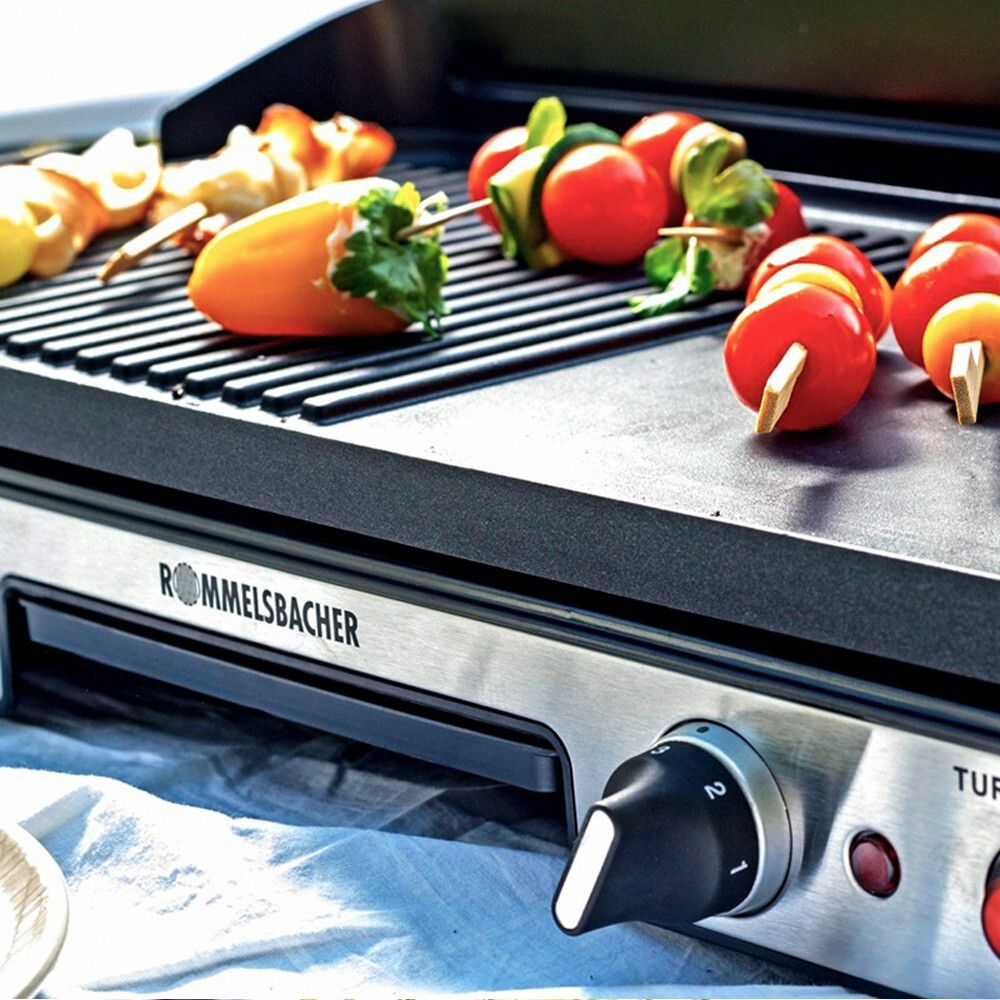 Grill de table BBQ 2003 Gourmet - Tischgrill BBQ, Edelstahl/schwarz, 1900W