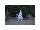Solar Dekoration Gnomy - Grau, Lichtfarbe Warmweiss