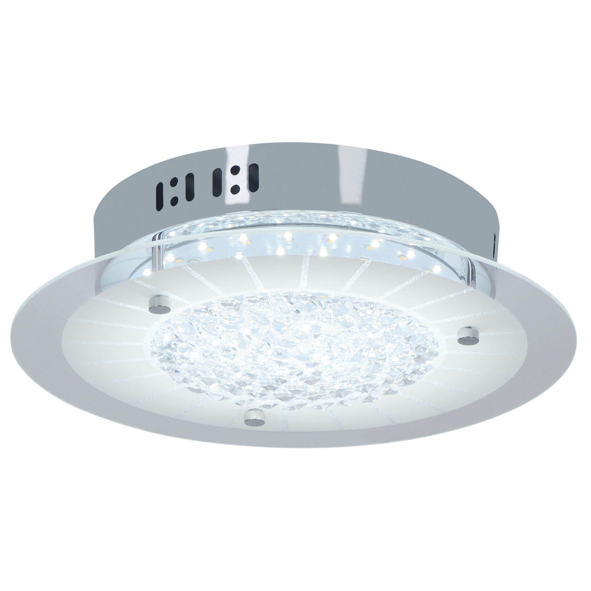 LED Deckenleuchte Chur mit Kristalleffekt - LED fest verbaut, 2700-6500K, warm-kaltweiss