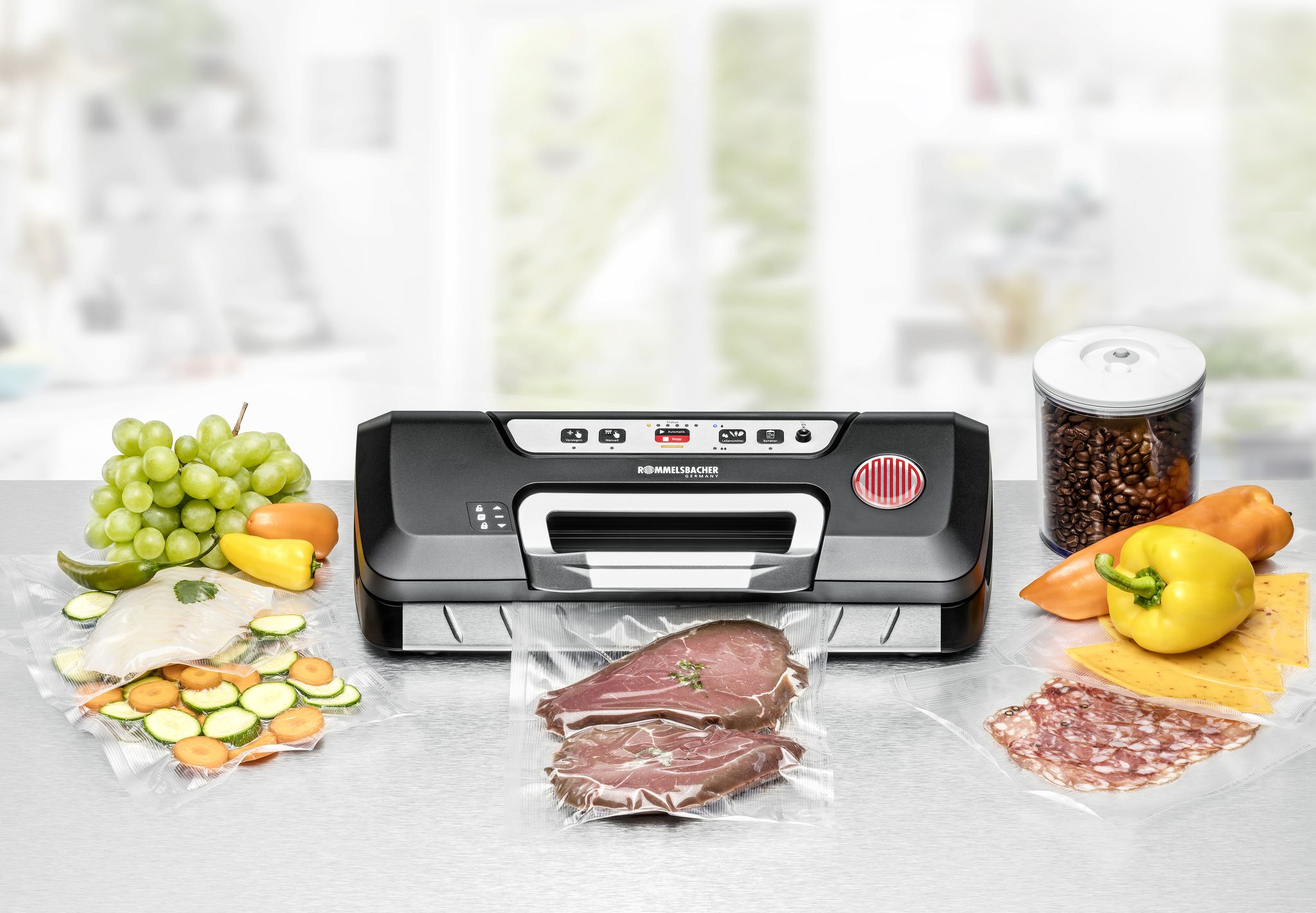 Macchina sottovuoto VAC 285 - Vakuumiergerät , Schwarz/Silber, 110W