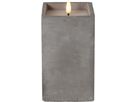 LED Pillar Kerze Flamme Cem - Indoor, Grau, 16.5 cm höhe, Timerfunktion