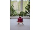 LED Pillar Kerze Flamme - Indoor, Rot, 9.5cm Höhe, Timerfunktion
