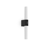 Helva Basic,  Doppel- Wandleuchte,Schwarz - LED Modul, 9W, IP44