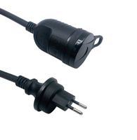 IP55 Verlängerungskabel 5m - 5.0m, T.13, IP55, H07RN-F 3G1.5mm2, 250V - 10A / max. 2500W, schwarz, S+