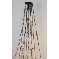 LED golden warmwhite, Flagpole, 360 LEDs - Schwarz, 1970K, 10 strings à 700cm