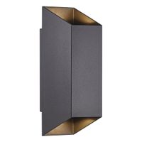Nico Square 22, Wandleuchte, Schwarz - GU10, IP54, max.25W