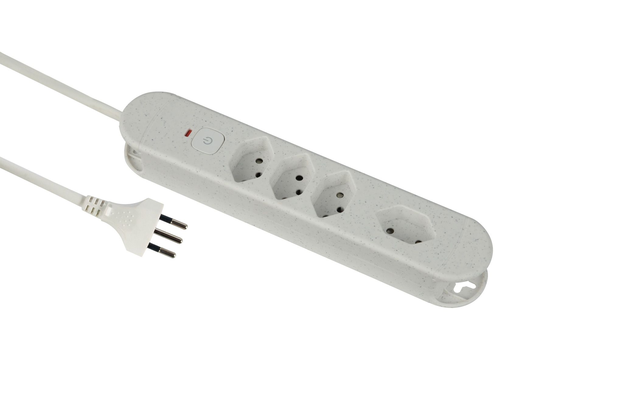Steckdosenleiste Re:Life - 4x T13., 1.8m Kabel, weiss