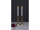 LED Dinner Kerze 2er Pack M-Twinkle - Indoor, Weiss, 24cm Höhe, Timerfunktion