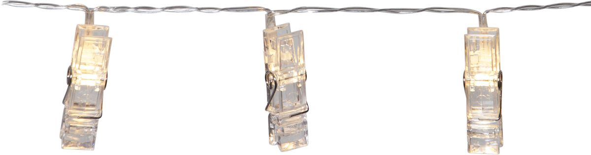 Lichterkette Clippy - IP20, Warmweiss, 10 LED
