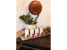 LED Pillar Kerze 4er Pack Advent - Indoor, Weiss, 10cm Höhe, Timerfunktion