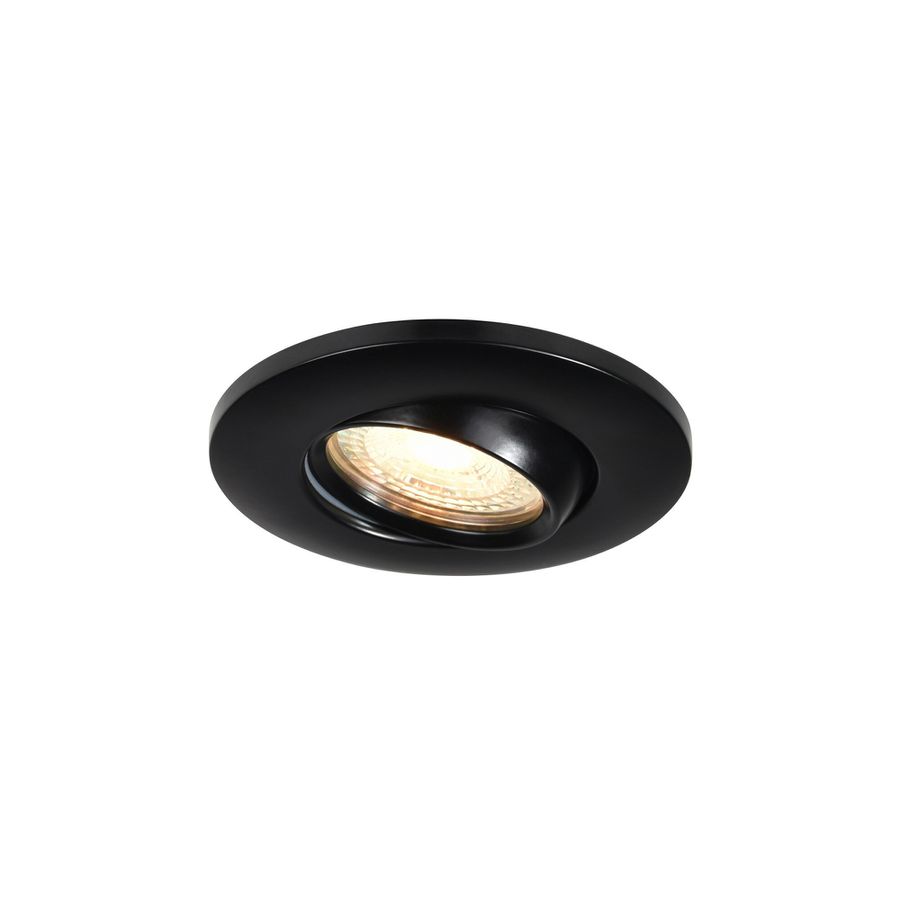 Einbaudownlight UMBERTO - GU10 (exkl.), max. 7.5W, IP44, schwarz, optional (Leuchtmittel), D=79mm, B=96mm, H=66mm, BL=76mm