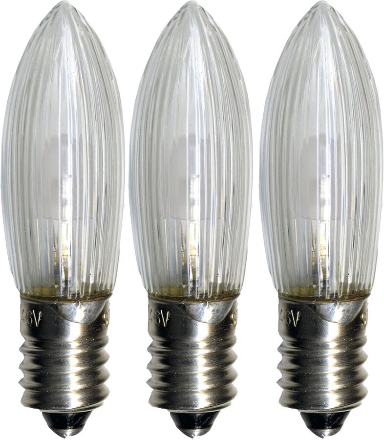 Ersatzlampen 3 Pack  Universal LED - E10, 5Lm, 2100K, 0.2W, 10-55VAC