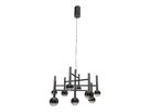 9er LED Pendelleuchte  SINGAPUR : 65cm schwarz - IP20, LED-Modul, Schwarz