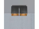 Anbauspot ETHAN - GU10 (exkl.), max. 2x10W (LED), IP20, schwarz-matt, dim. optional, L=105mm, B=216mm, H=120mm