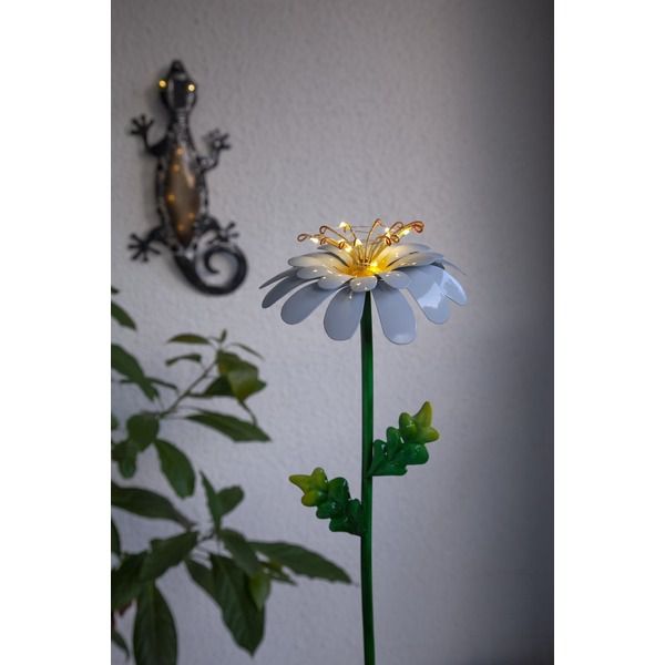 Solar Dekoration Daisy - Weiss, Lichtfarbe Warmweiss