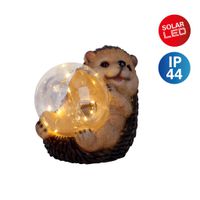 LED Solarleuchte IGEL H: 14,5 cm - IP44, 0.06W, Warmweiss