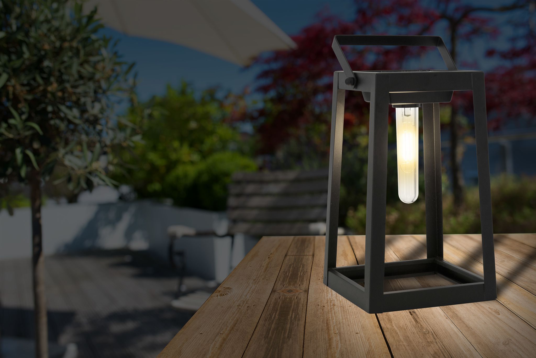 LED-Deko-Solarleuchte h: 25.5cm - IP44, warmweiss, 0.63W