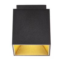 Anbauspot ETHAN - GU10 (exkl.), max. 1x10W (LED), IP20, schwarz-matt, dim. optional, L=105mm, B=105mm, H=120mm