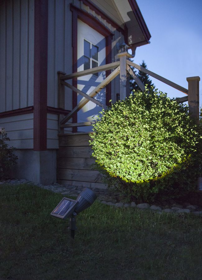 Solar Scheinwerfer Powerspot - Schwarz, Lichtfarbe Warmweiss