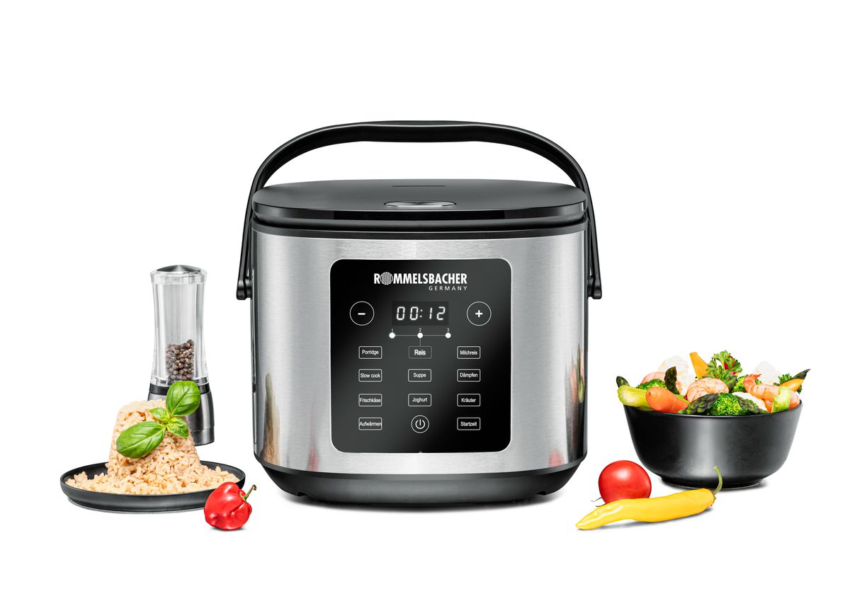 MULTI REISKOCHER MRK 950 - Multireiskocher, Edelstahl/schwarz, 860W