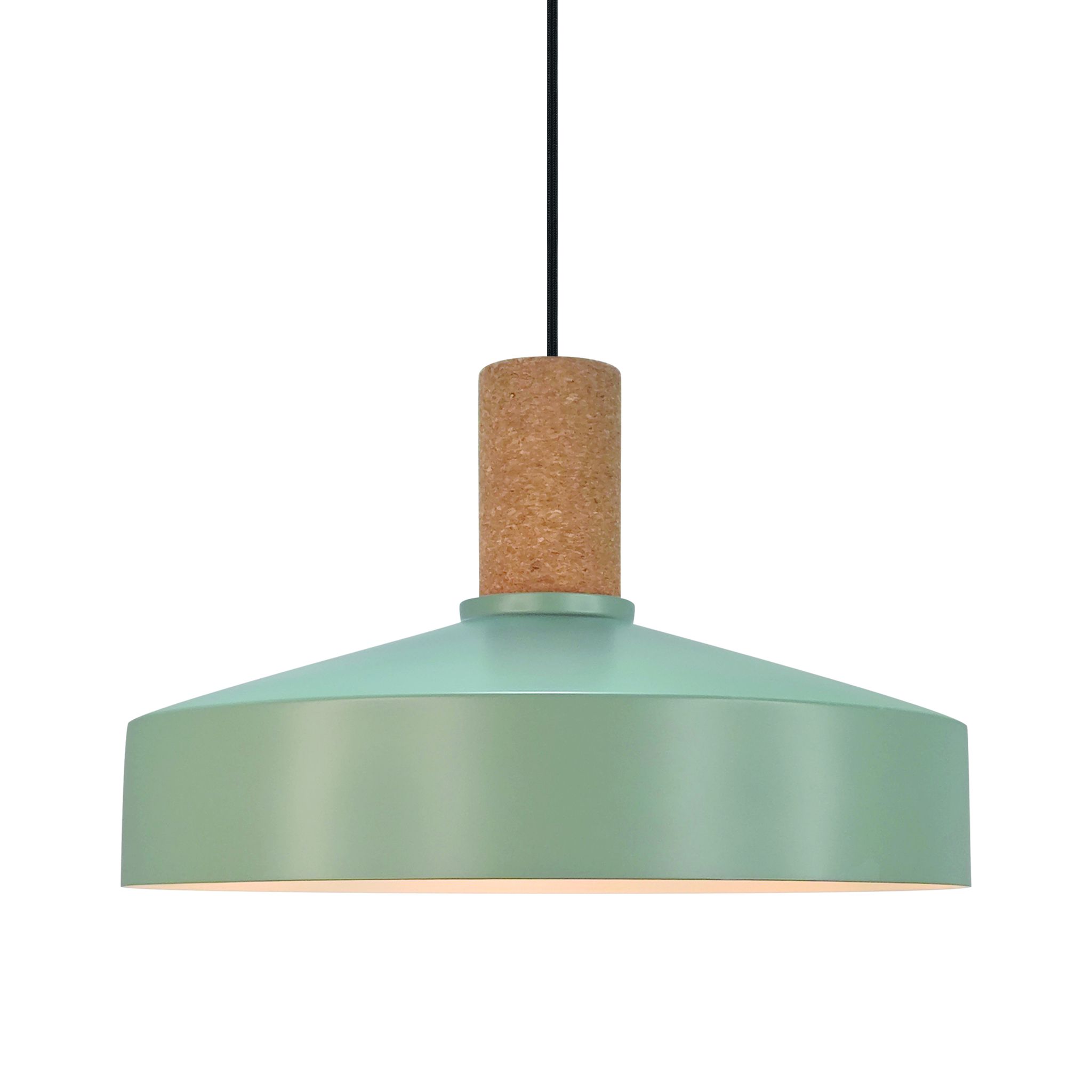 Pendelleuchte Elvas cork Dusty Grün - 60W, E27, IP20