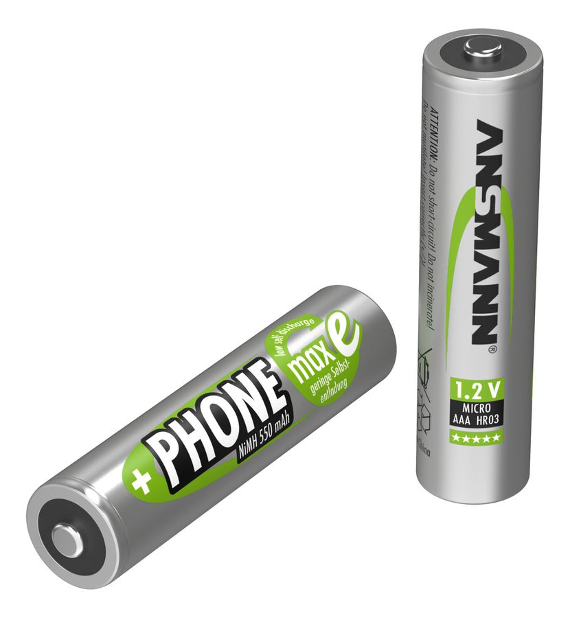 NiMH Akku Micro AAA 550 mAh maxE - 2er Blister