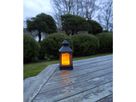 Laterne Flame Laterne - Outdoor, Schwarz, 25cm Höhe, Timerfunktion 6er Display